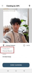 setelah mengambil gambar untuk absensi mobile OnTime Payroll